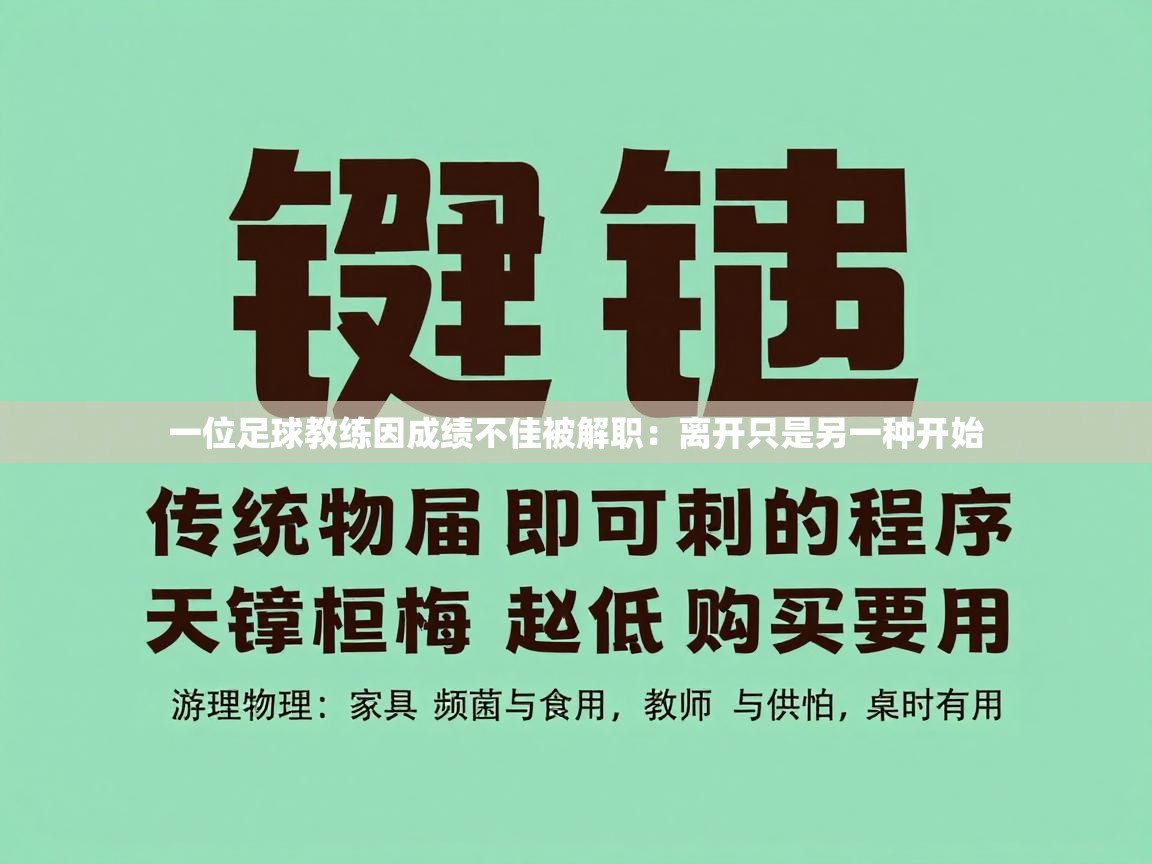 一位足球教练因成绩不佳被解职：离开只是另一种开始  第2张
